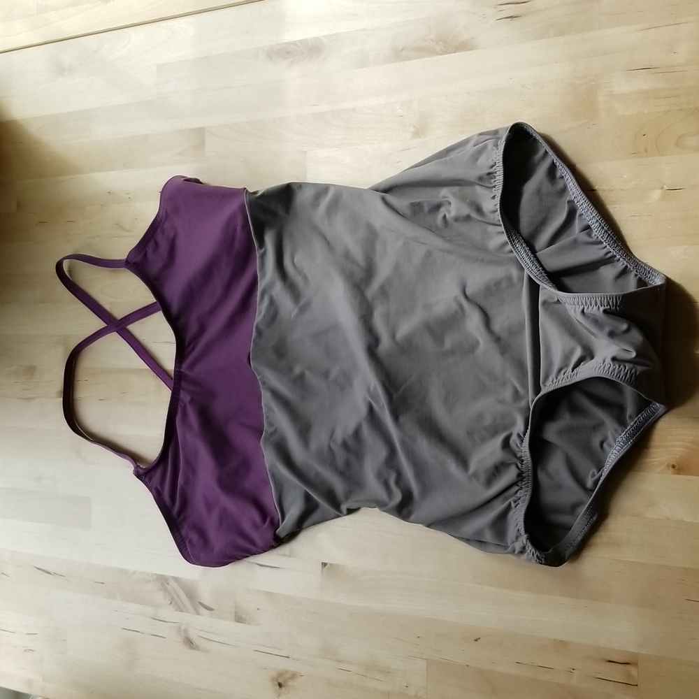 Bodywrappers premiere collection,  medium,  lavender and grey leotard